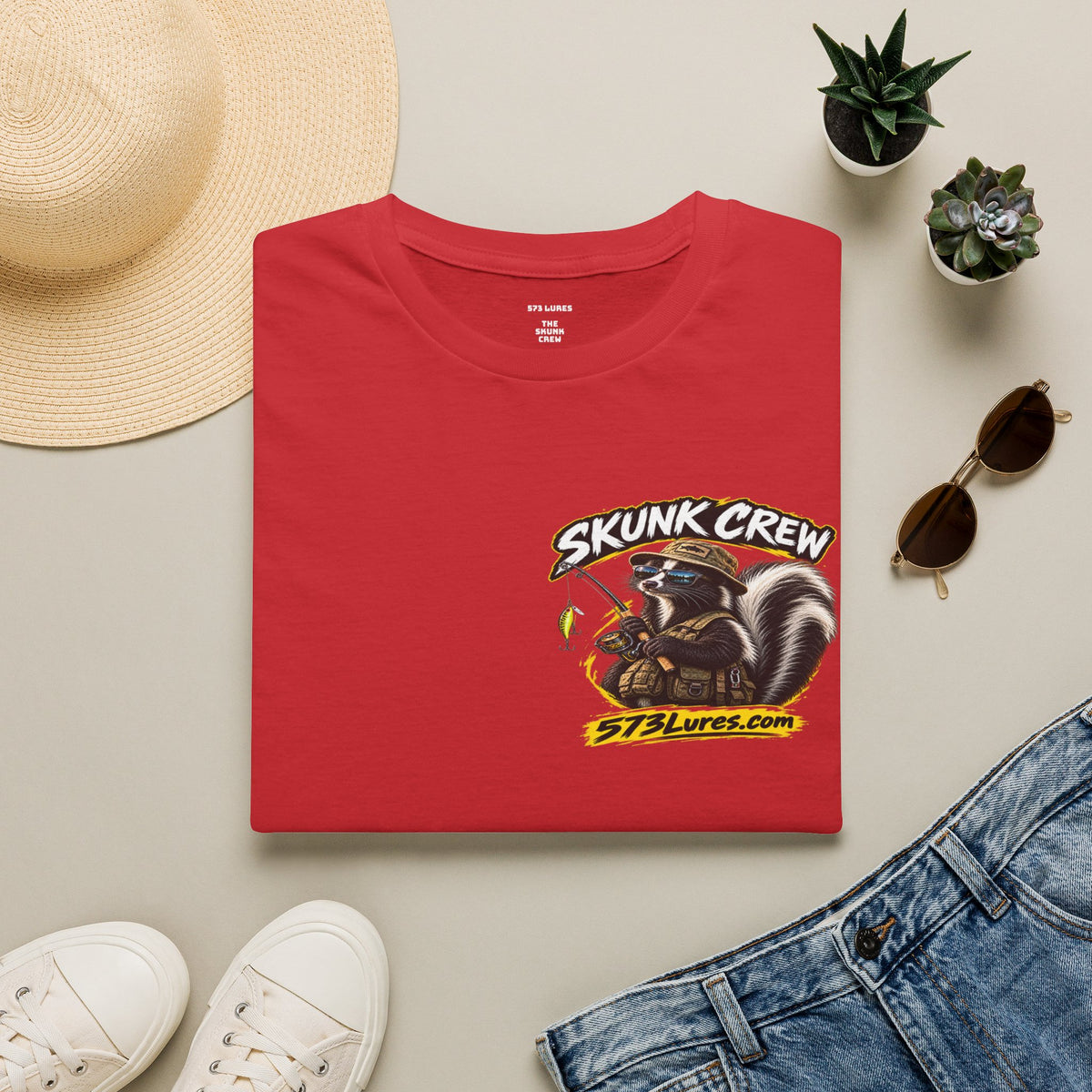 T‑Shirt The Skunk Crew, Never Get Skunked Again Fishing Graphic Tee