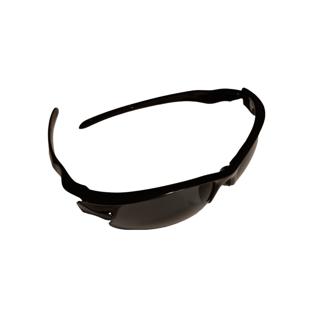 Sunglasses Sportsman Black Frame Black Lens UV400 Sport Wrap Outdoor Unisex