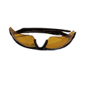 Sunglasses Sportsman Black Frame Yellow Lens UV400 Sport Wrap Outdoor Unisex