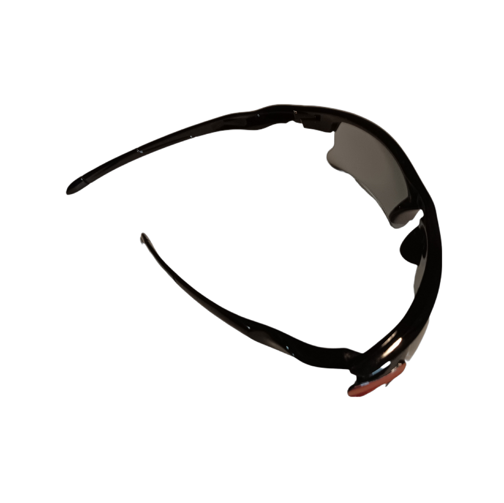 Sunglasses Sportsman Black/Red Frame Black Lens UV400 Sport Wrap Outdoor Unisex