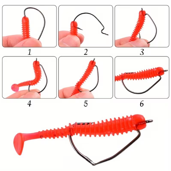 Hooks Boxed Crank with Barb 50PCS/BOX